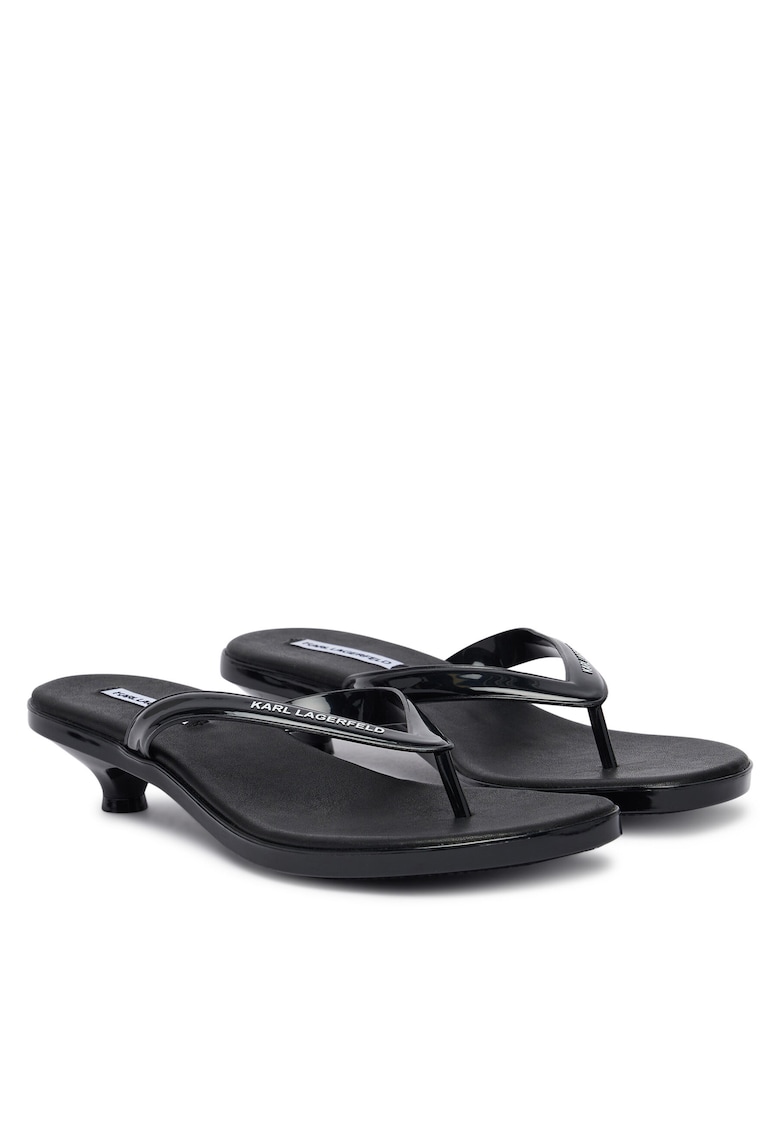 Slapi dama - negru - material sintetic