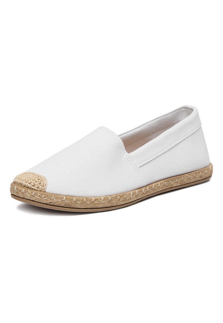 Espadrile dama - material textil - alb