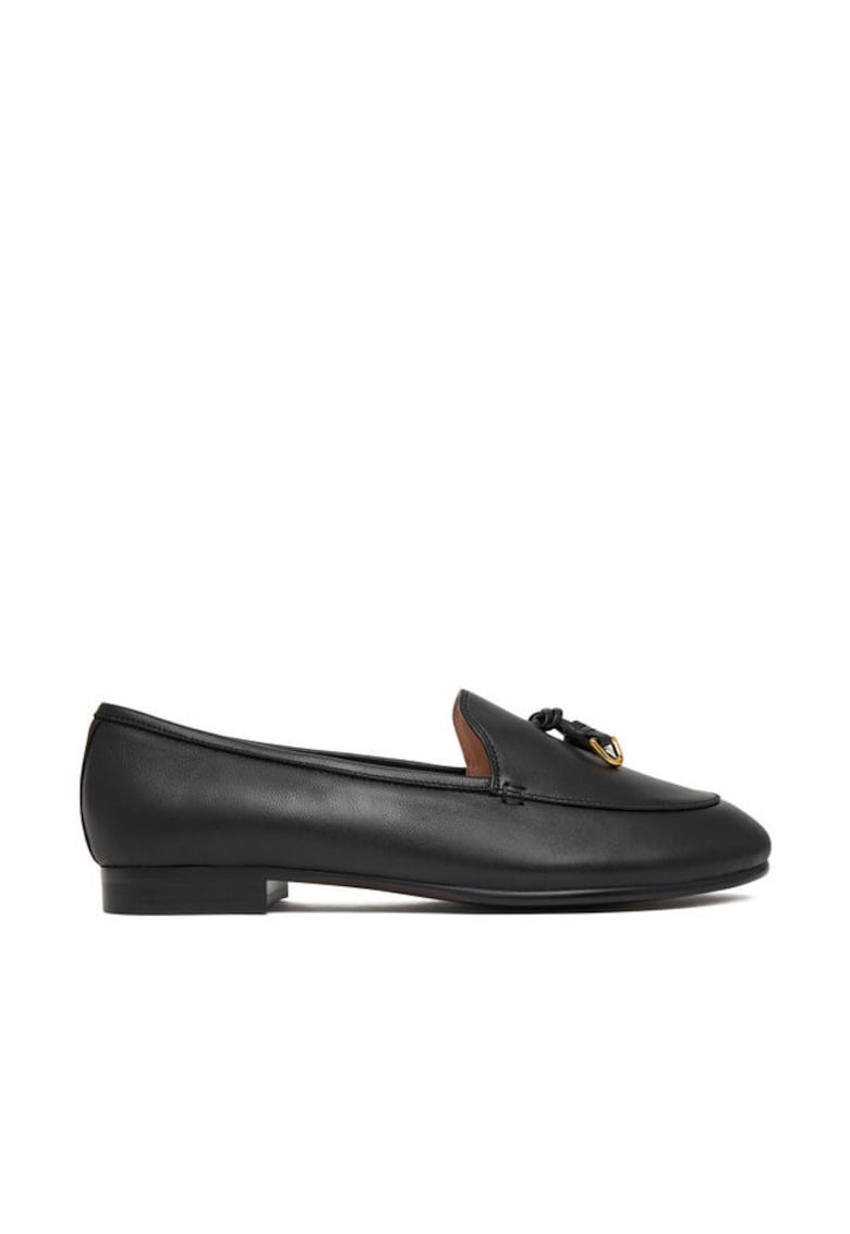 Mocasini dama - de piele naturala - negru