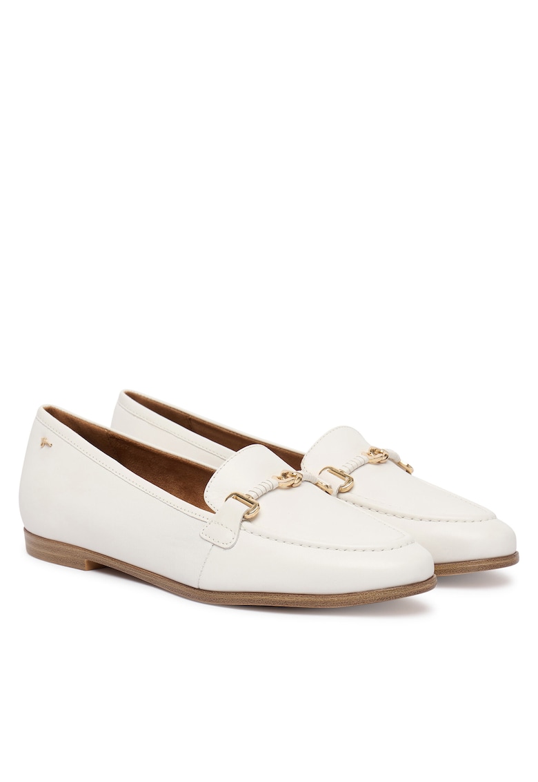 Mocasini dama - piele naturala - alb - eleganti