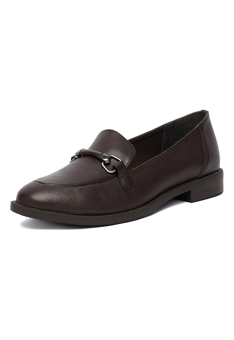 Mocasini dama - piele naturala - maro - toc mic