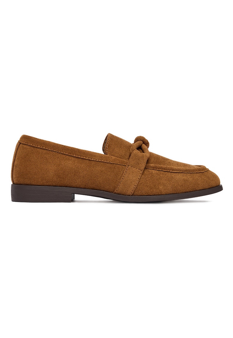Mocasini dama - tesatura - maro - slip-on -
