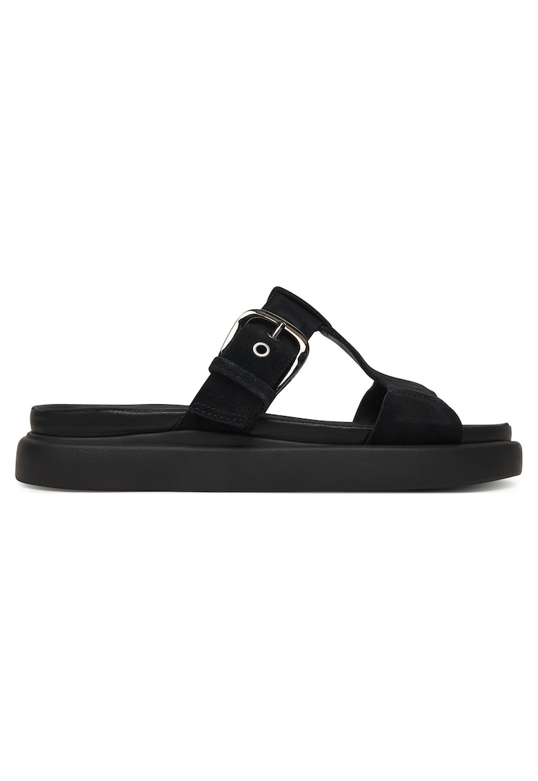 Papuci dama - piele naturala - negru