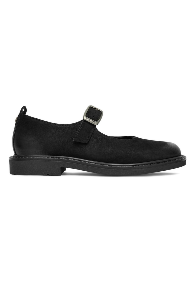 Balerini dama - Piele naturala - Negru