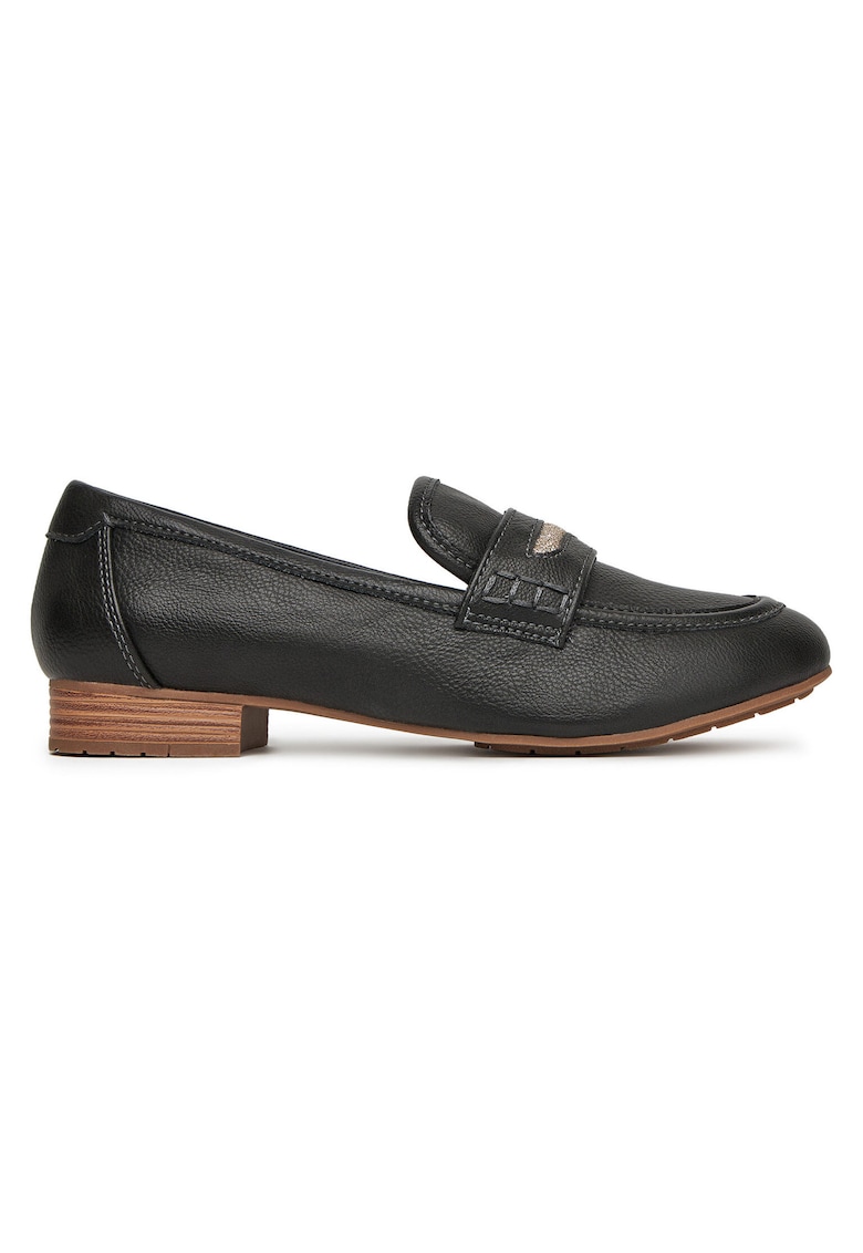 Mocasini dama - material textil - negru