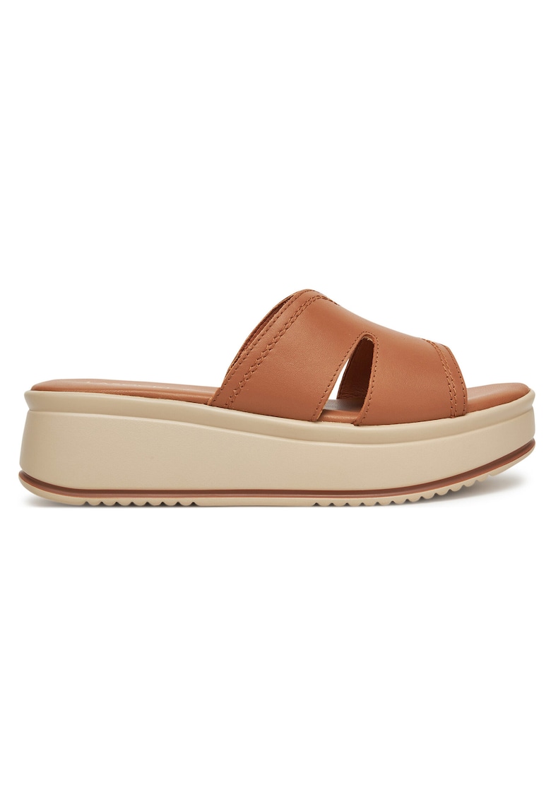 Papuci dama - piele naturala - maro - eleganti - confortabili