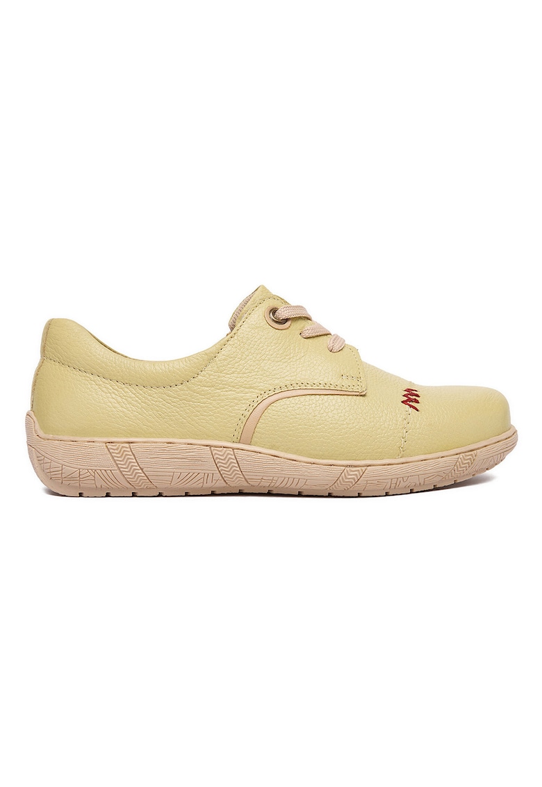 Mocasini dama - piele naturala - galben