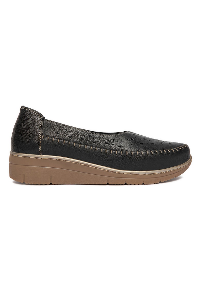 Mocasini dama - piele naturala - negru