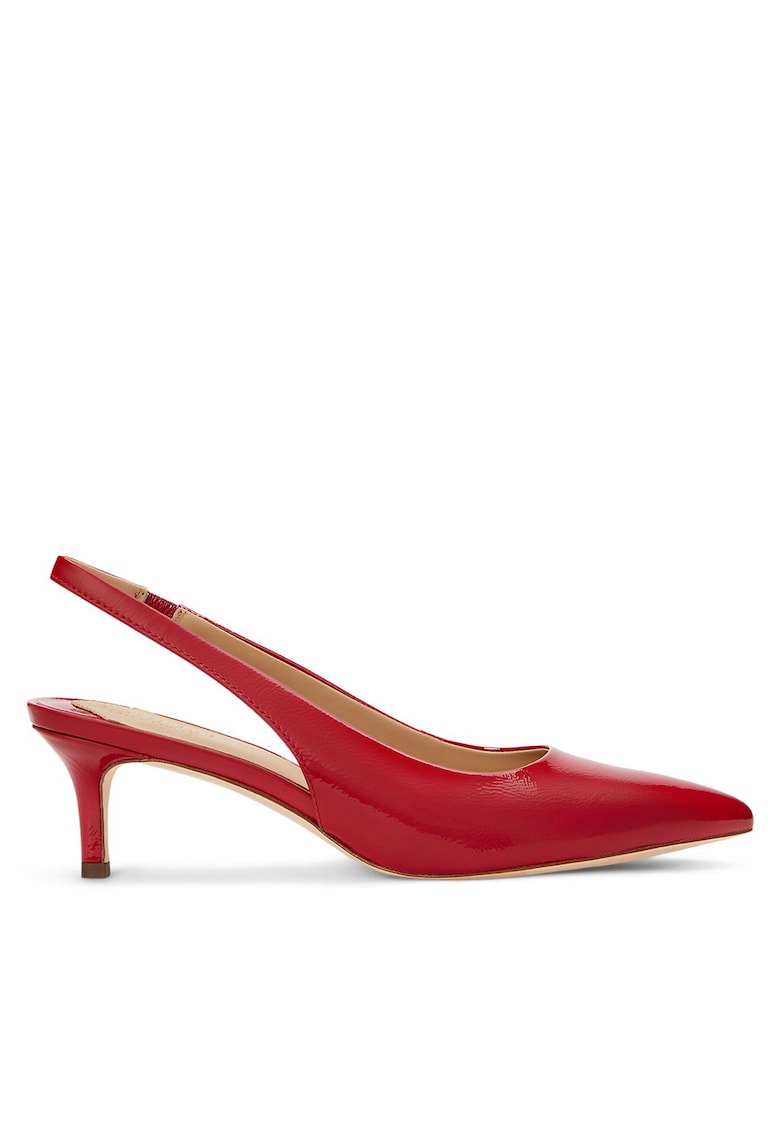 Sandale dama - stiletto - piele naturala - rosu -