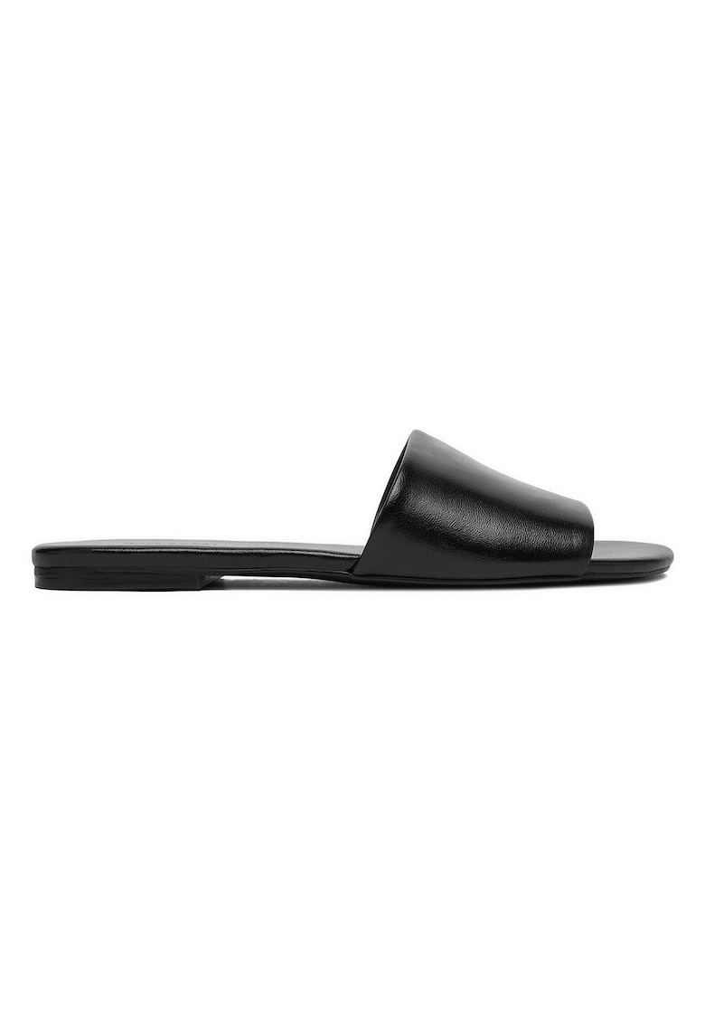 Papuci dama - piele naturala - negru