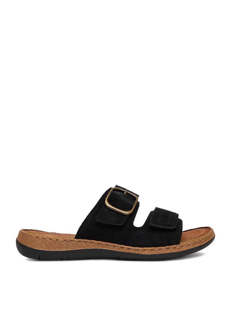 Papuci dama - piele naturala - negru