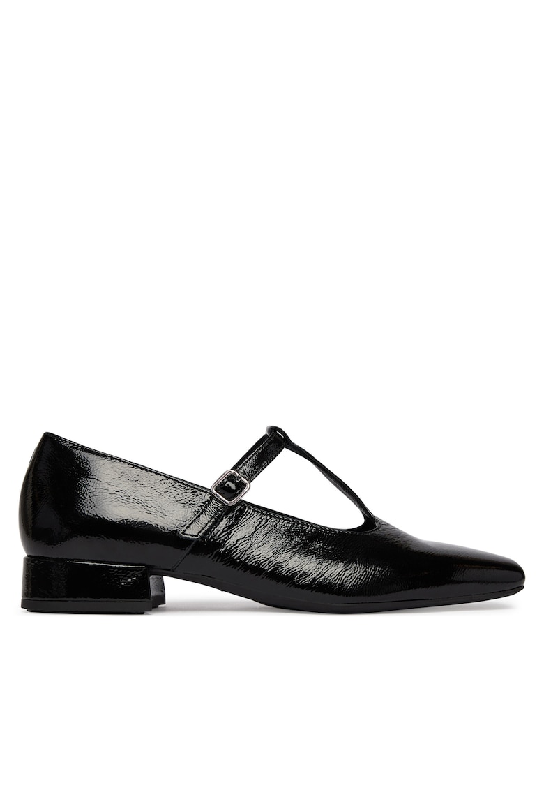 Pantofi dama - piele naturala - negru - design minimalist