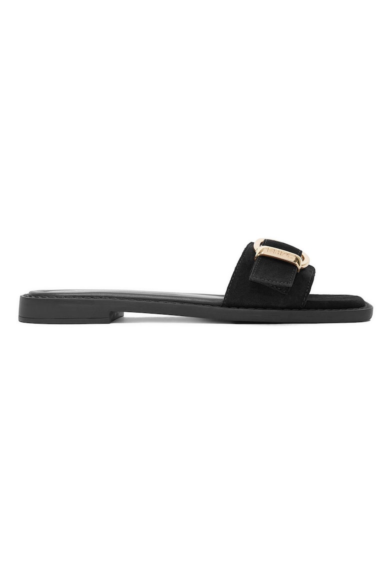 Papuci dama - piele naturala - negru