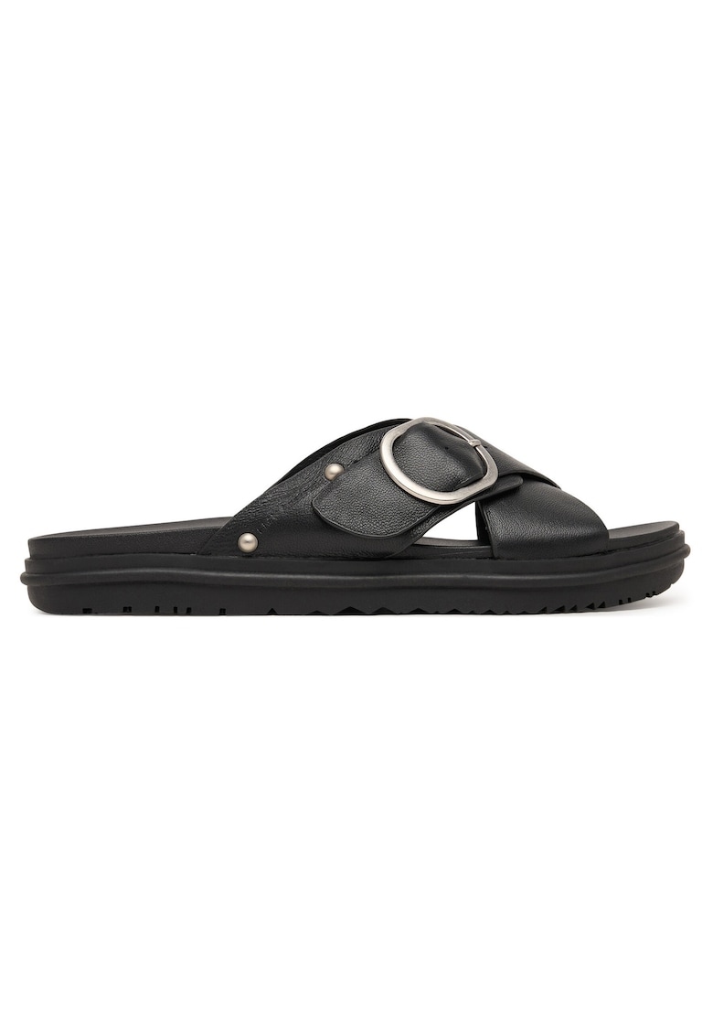 Papuci dama - W13247 - piele naturala - negru
