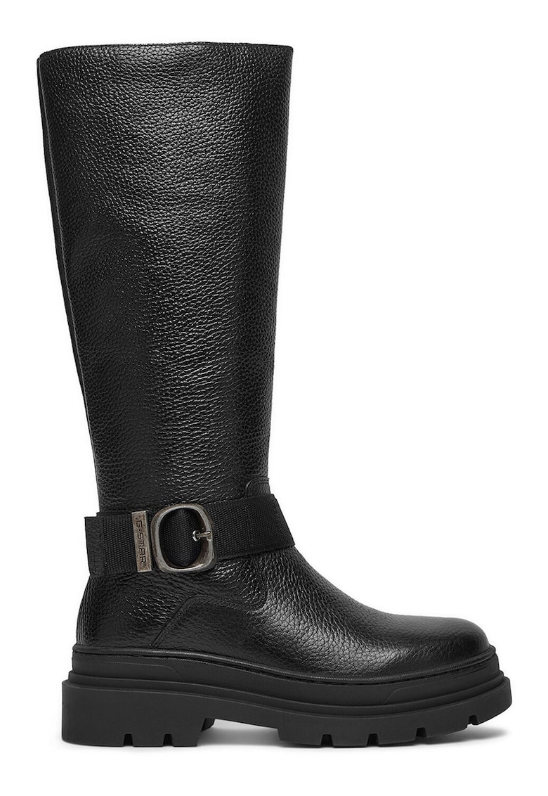 Cizme dama - G-Star Raw - piele naturala - negru - platforma - catarama decorativa