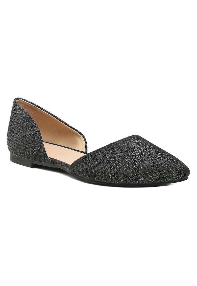 Balerini dama - material textil - negru -