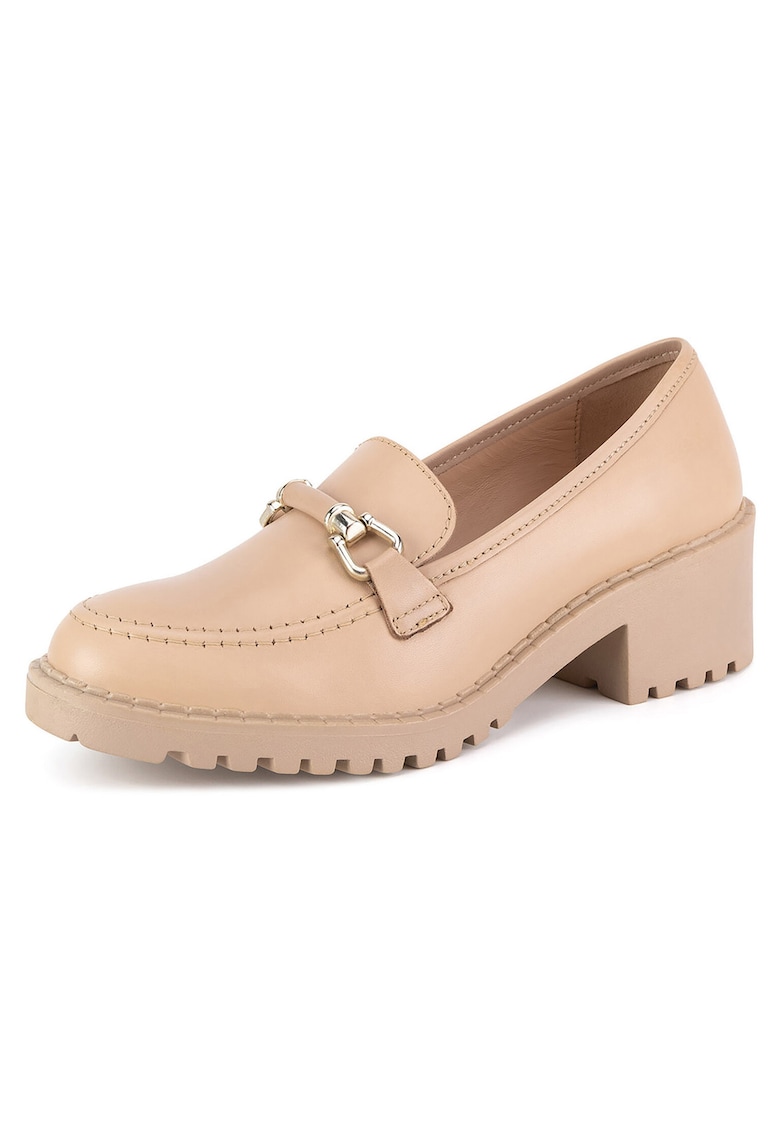 Mocasini dama - piele naturala - clasic - bej