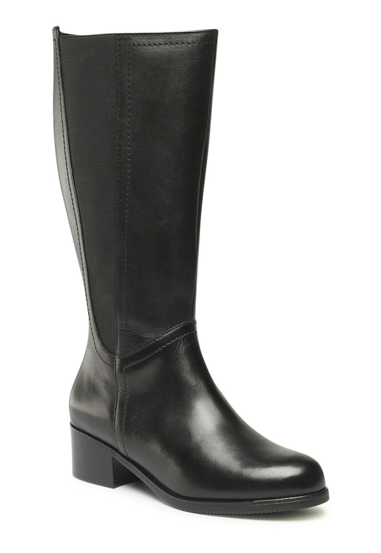 Cizme dama - piele naturala - fermoar - negru - Negru