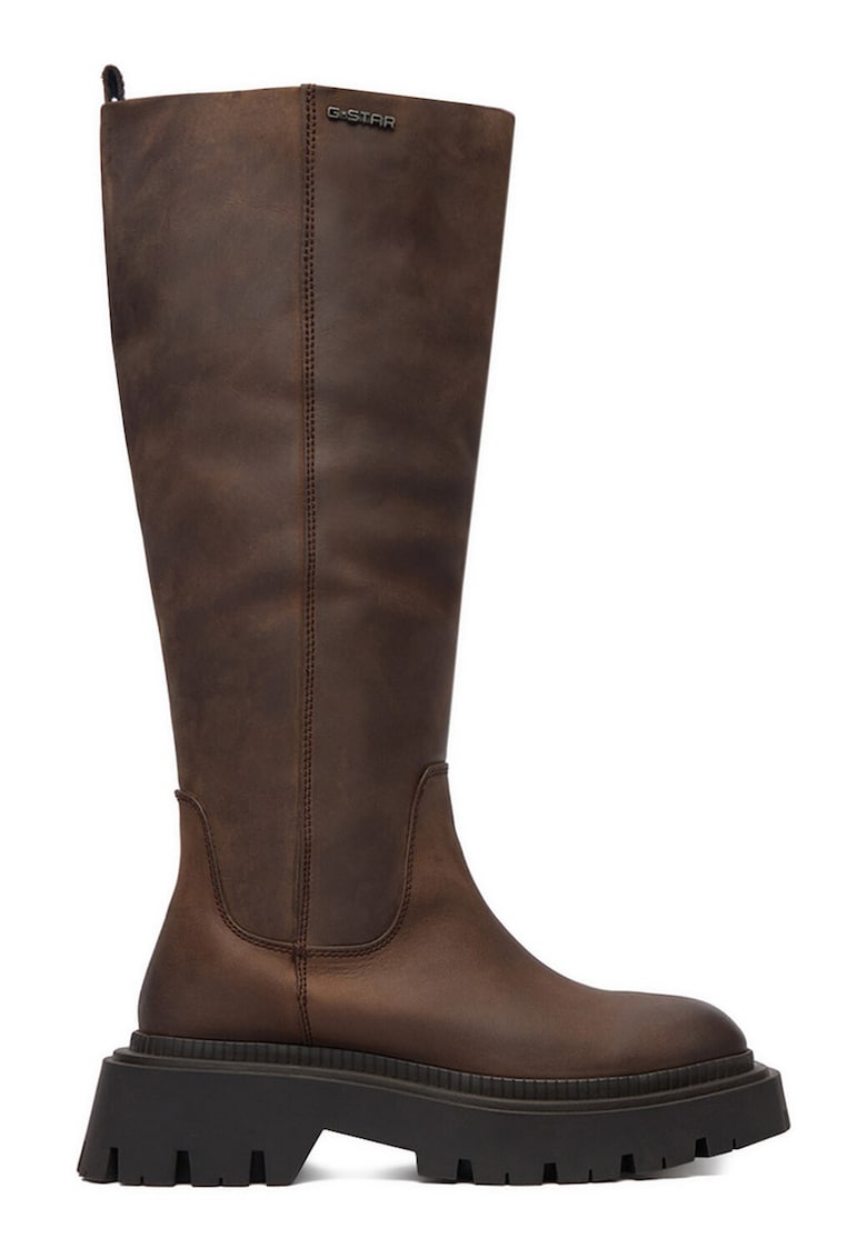 Cizme dama - G-Star Raw - piele naturala - maro - fermoar - design modern