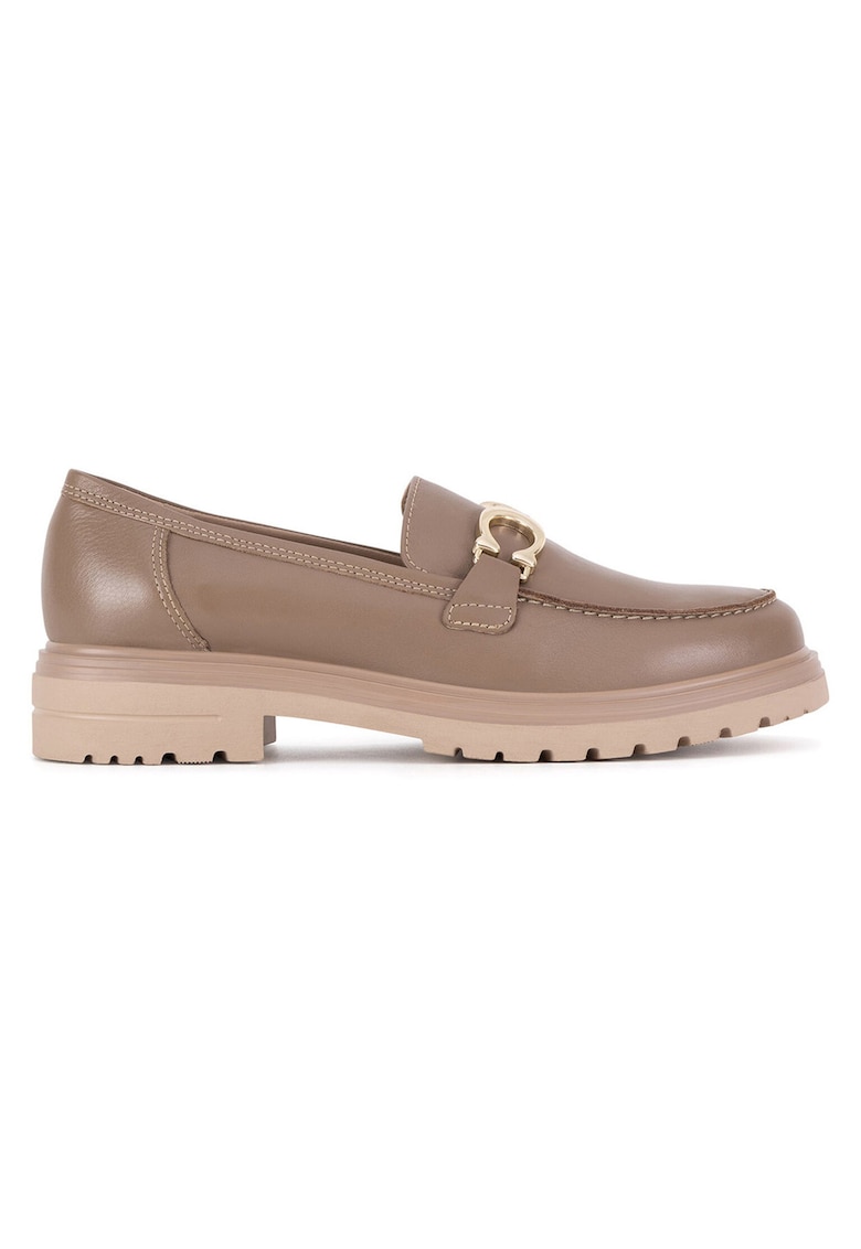 Mocasini dama - piele naturala - bej