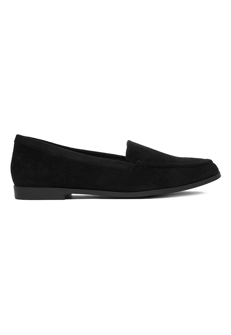 Mocasini de dama - textil - culoare negru