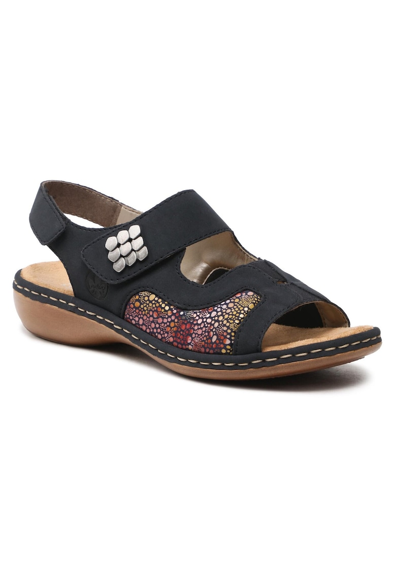 Sandale femei - piele ecologica - albastru -