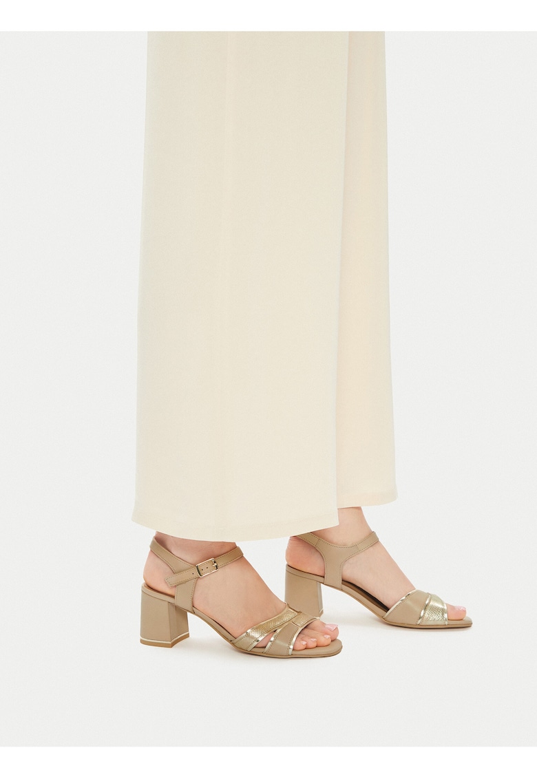 Sandale dama - piele naturala - bej -
