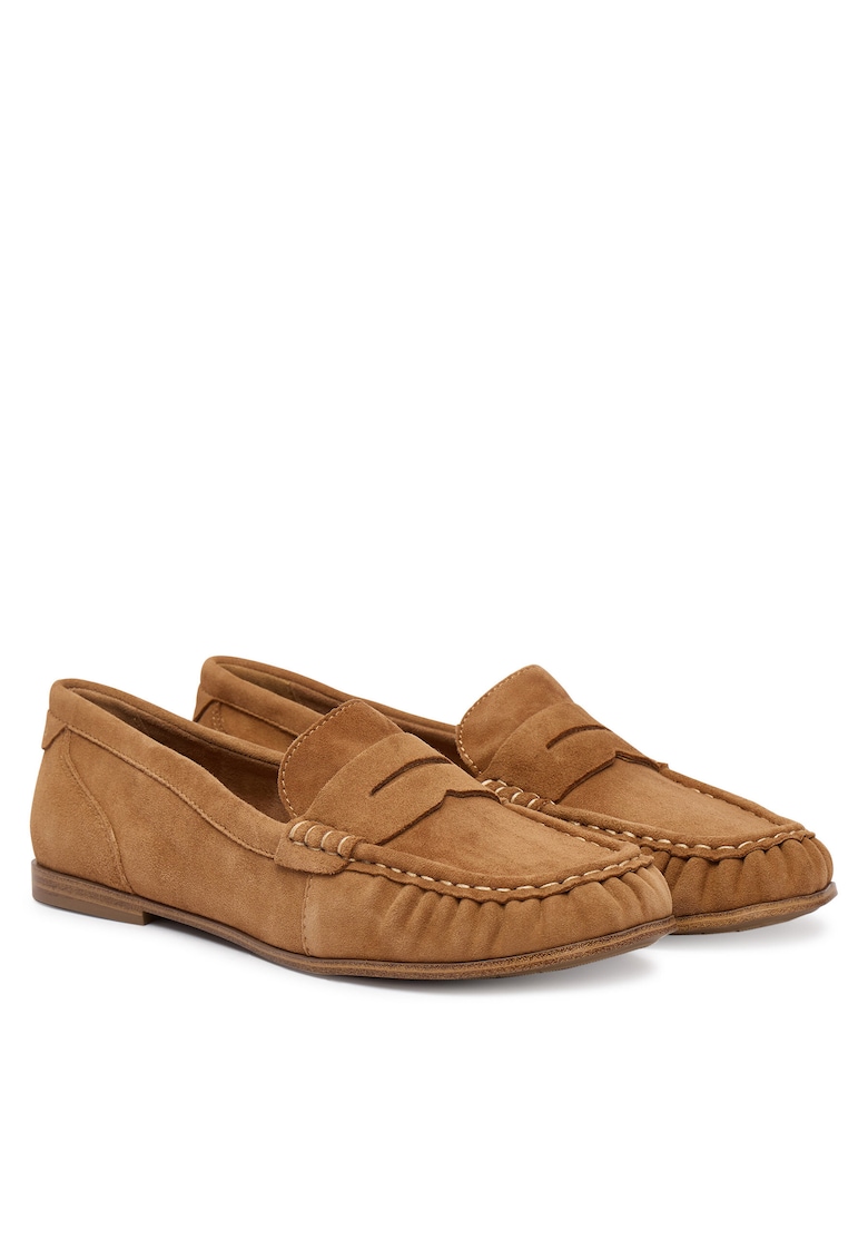 Mocasini de dama - piele naturala - maro