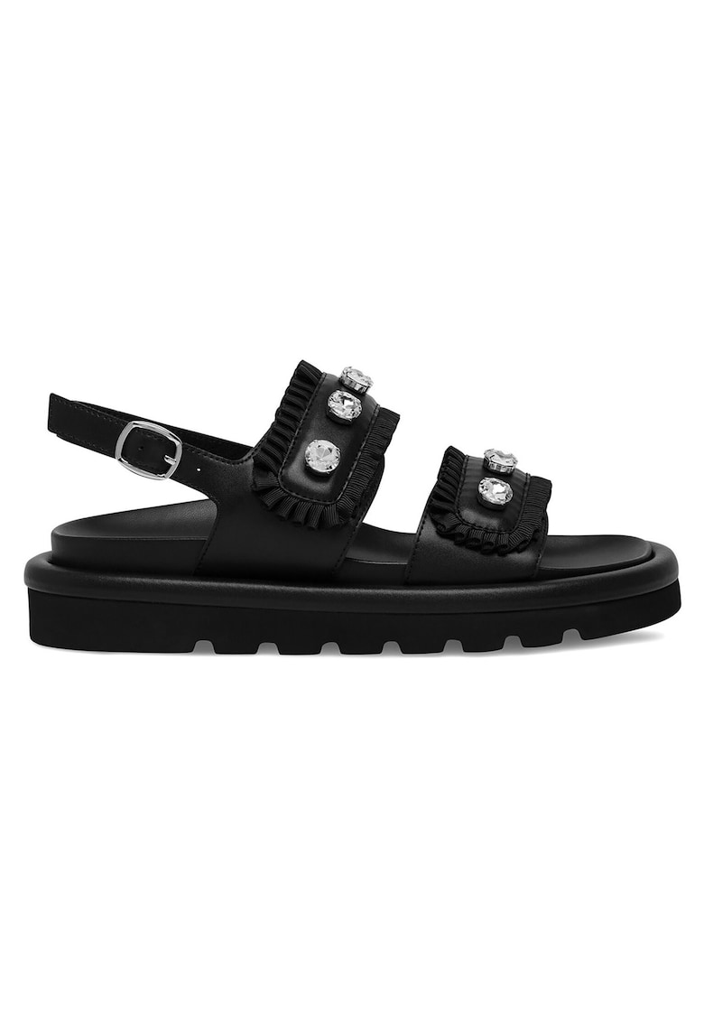 Sandale dama - piele naturala - negru - confortabile