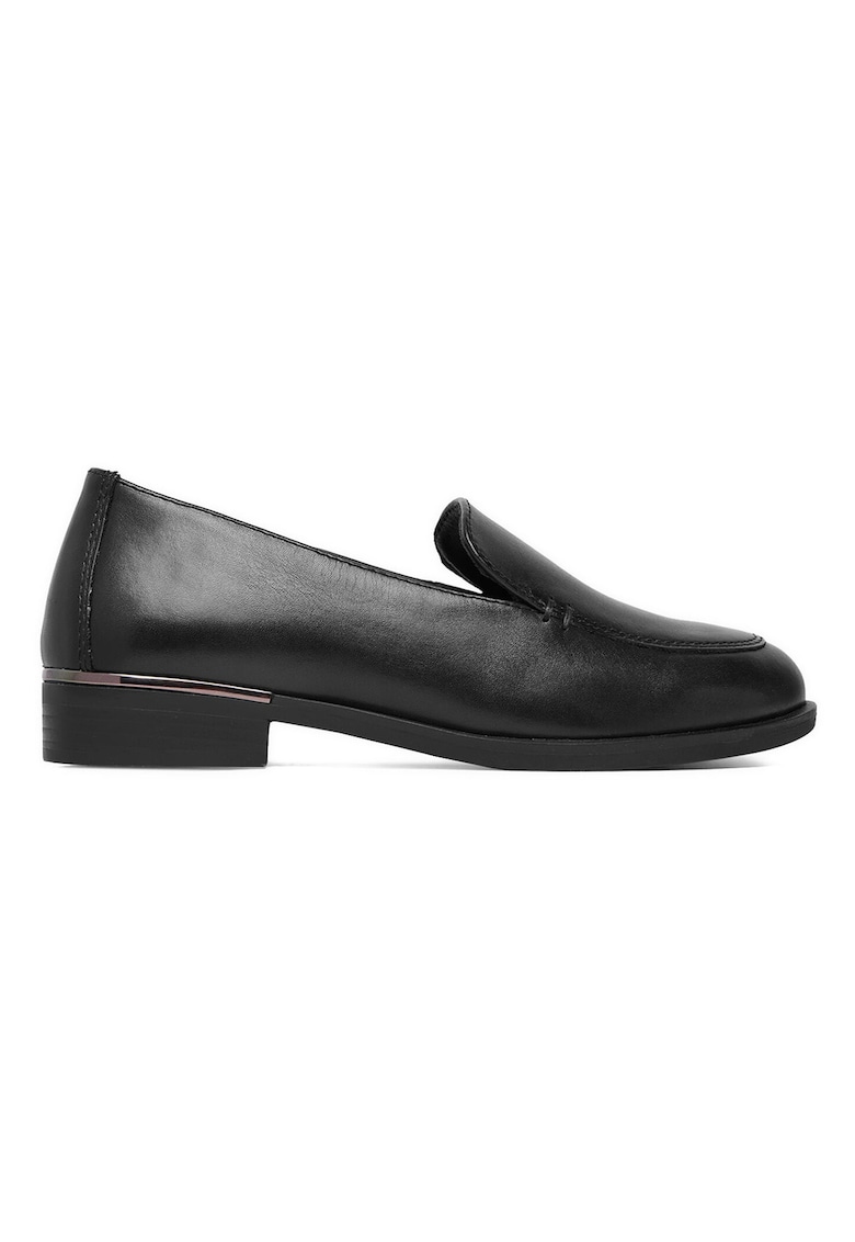 Mocasini dama - de piele naturala - negru