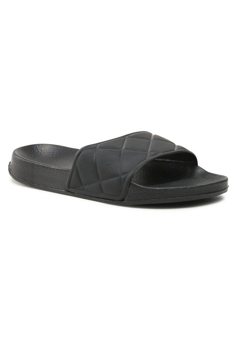 Papuci dama - material sintetic - negru -