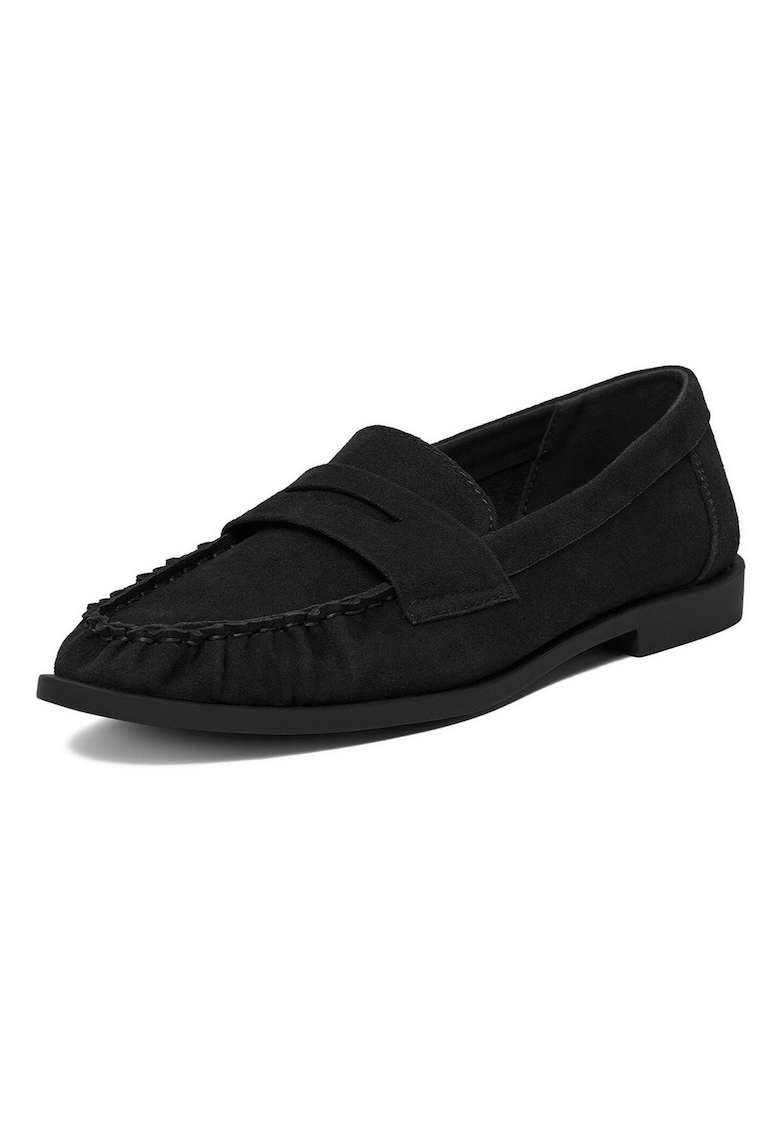Mocasini pentru dama - textil - negru