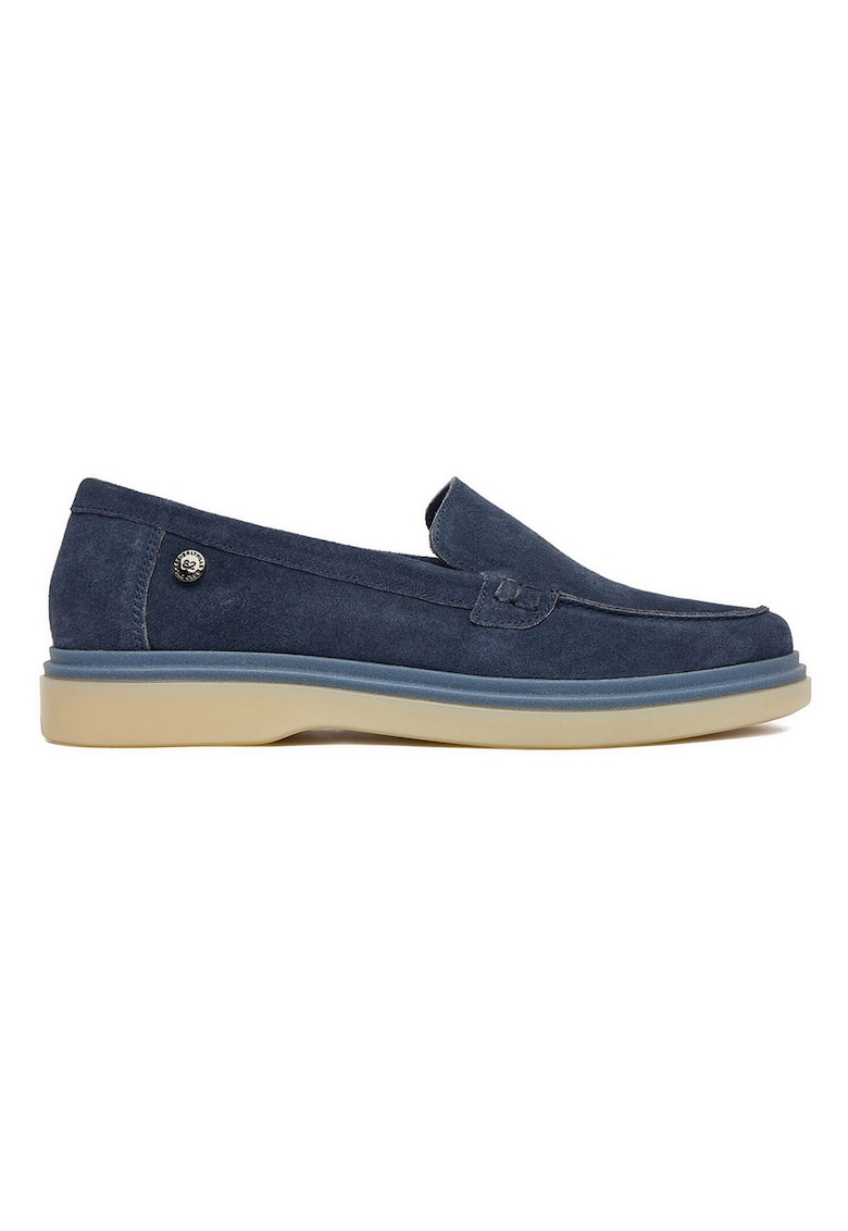 Mocasini dama - piele naturala - albastru bleumarin