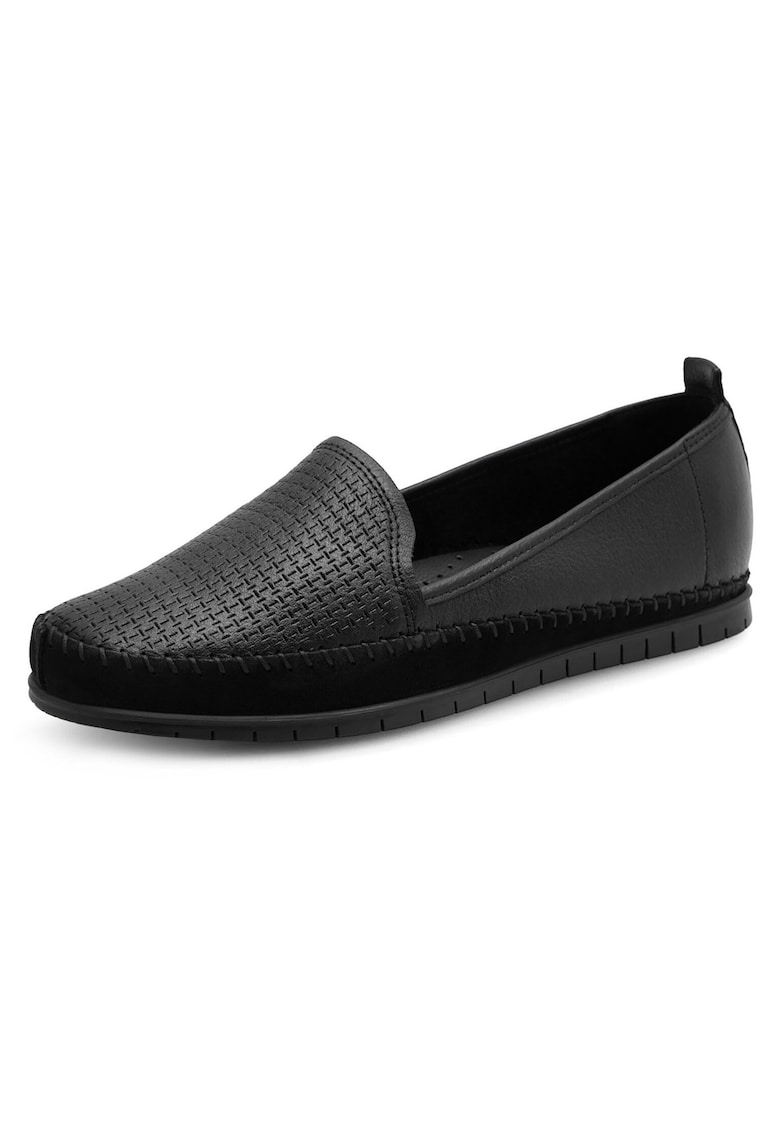 Mocasini dama - din piele naturala neagra