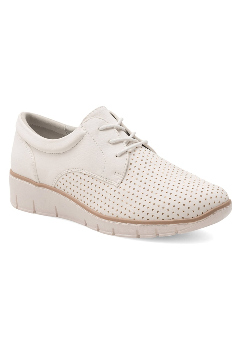 Mocasini dama - plastic - alb -