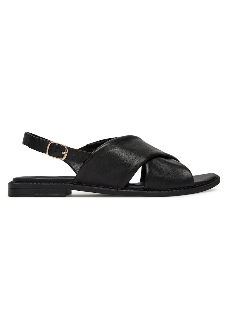 Sandale dama - joase - piele naturala - negru - confortabile - elegante