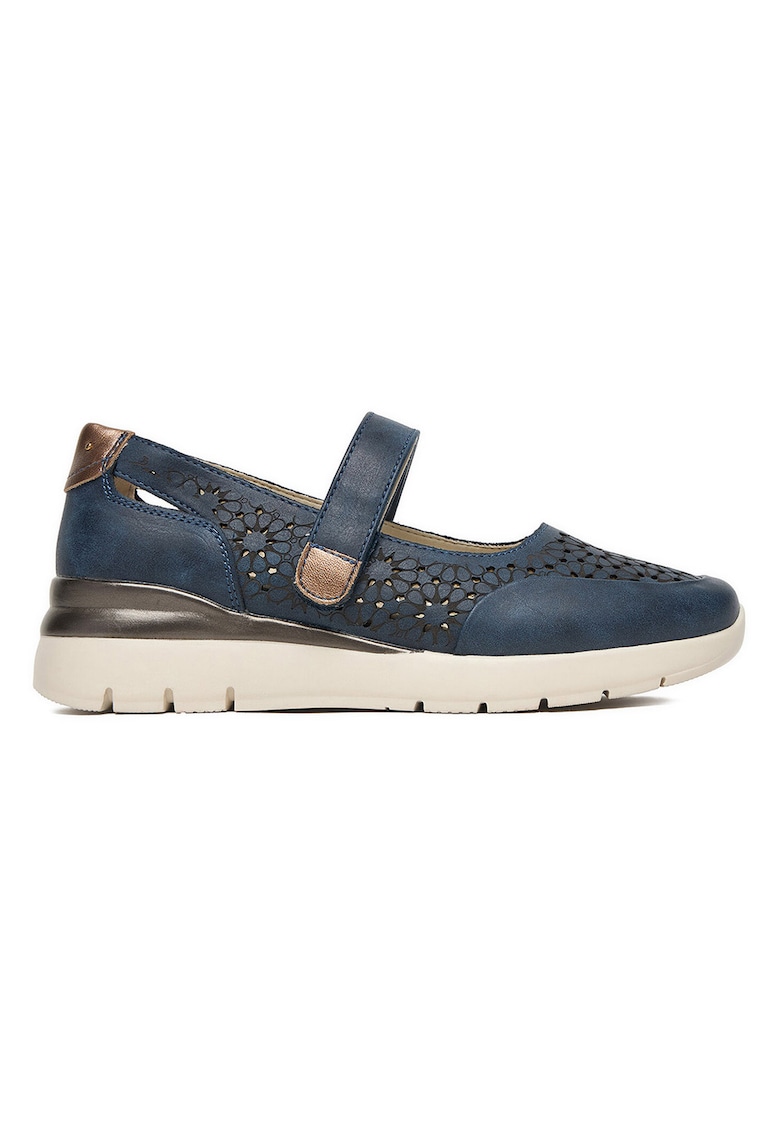Mocasini dama - textil - albastru