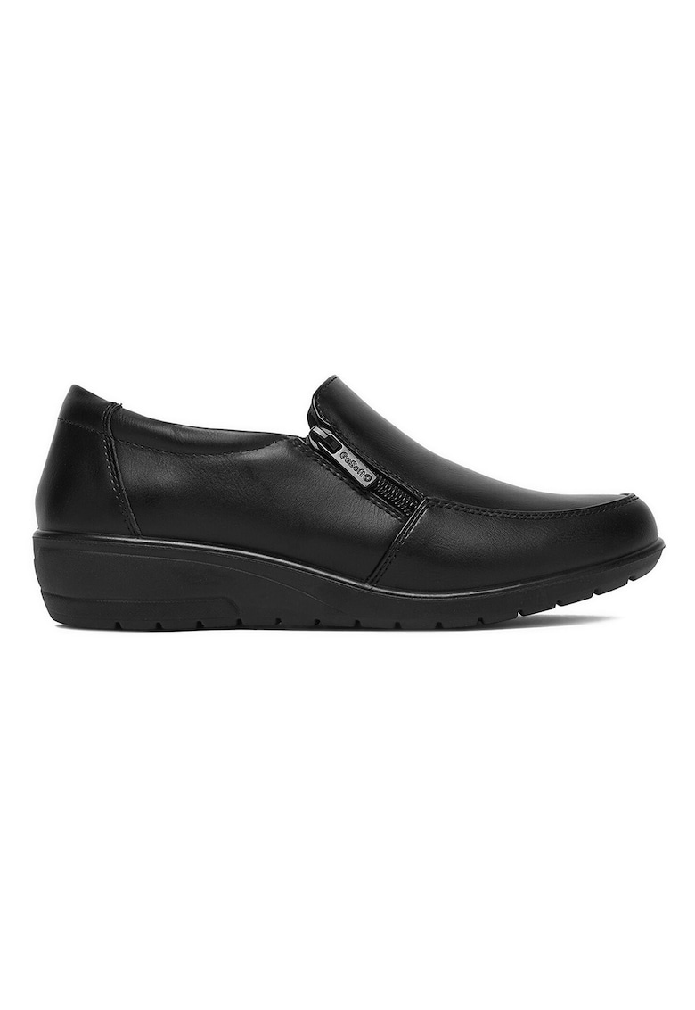 Mocasini dama - material textil - negru