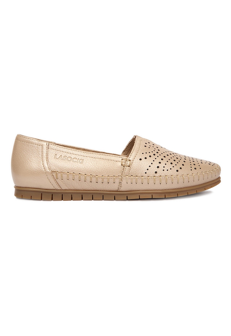 Mocasini de femei - piele naturala - bej