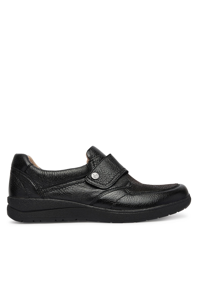 Pantofi dama - piele naturala - negru - sistem inchidere Velcro