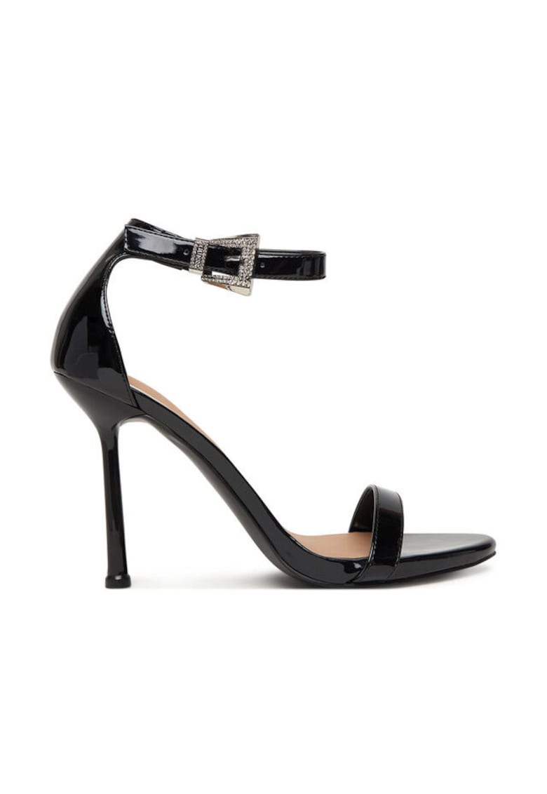 Sandale dama - stiletto - negru - piele ecologica