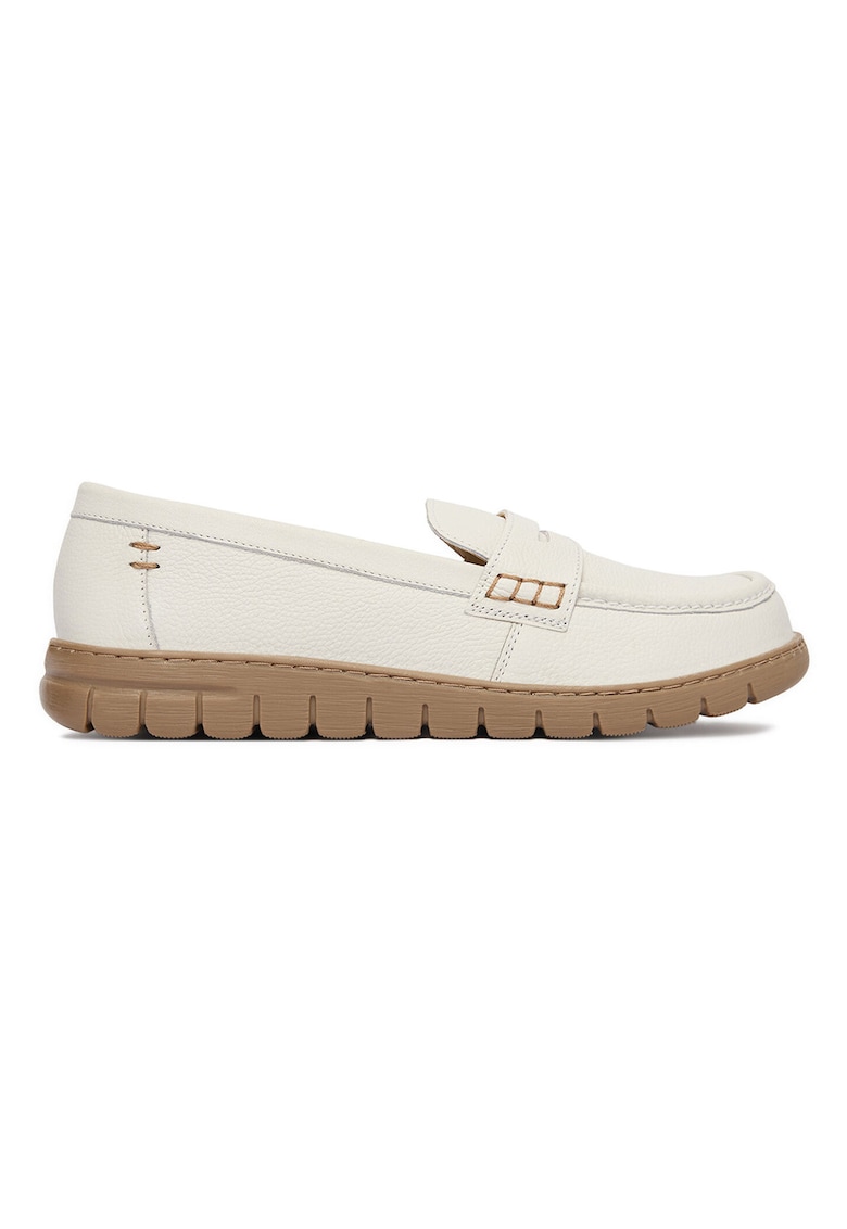 Mocasini dama - piele naturala - bej