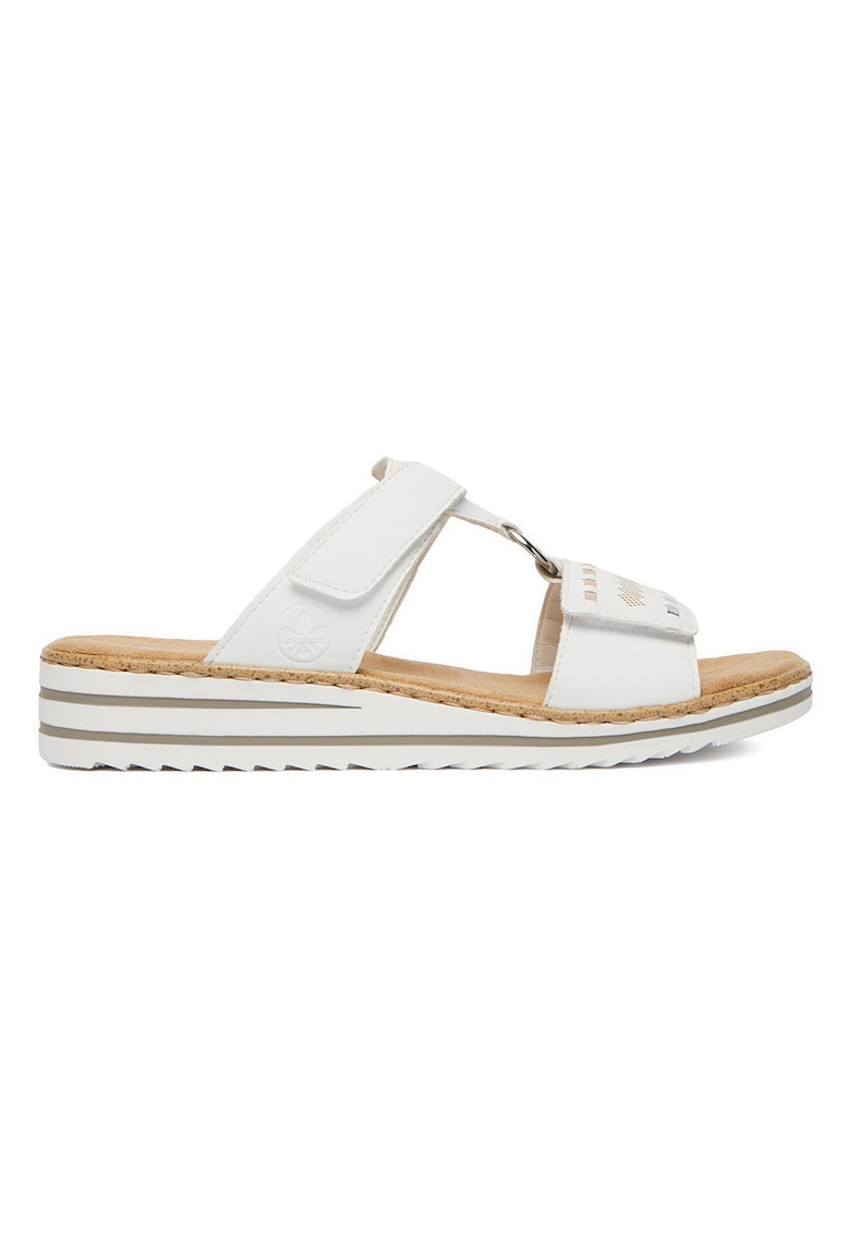 Papuci dama - material textil - alb