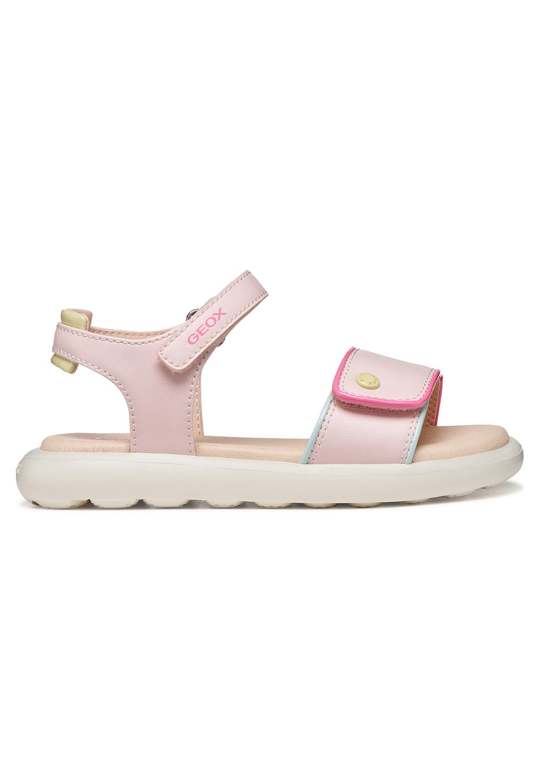 Sandale copii - piele ecologica - culoare roz - sistem inchidere Velcro