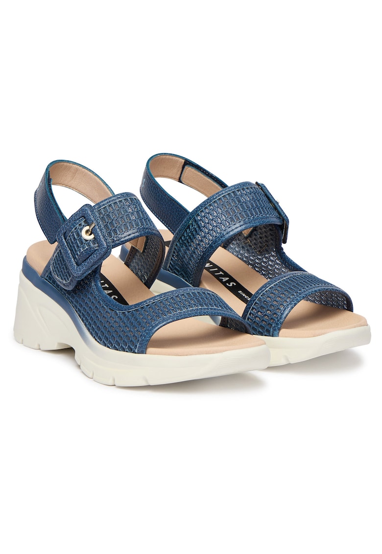 Sandale dama - textil - albastre