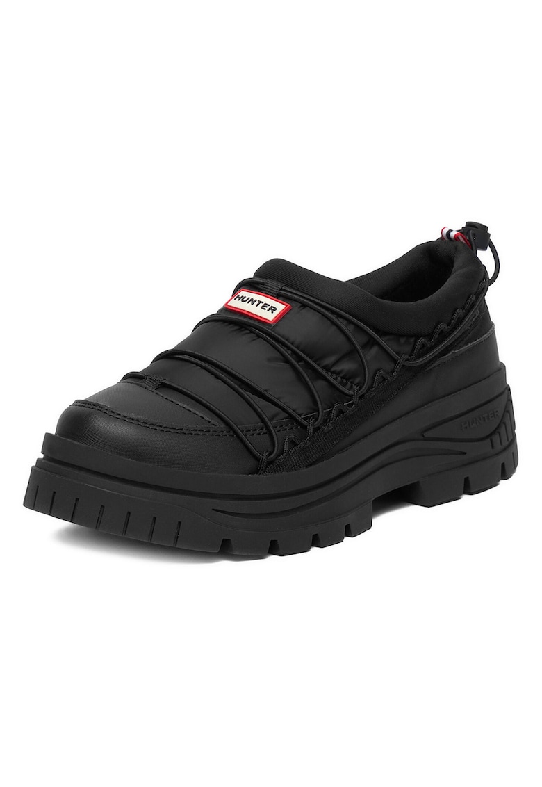 Cizme de zapada dama - flatform - rezistente la apa - negru - material textil