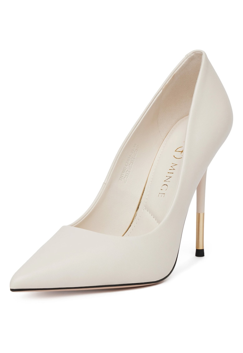 Pantofi pentru dama - piele naturala - stiletto - alb