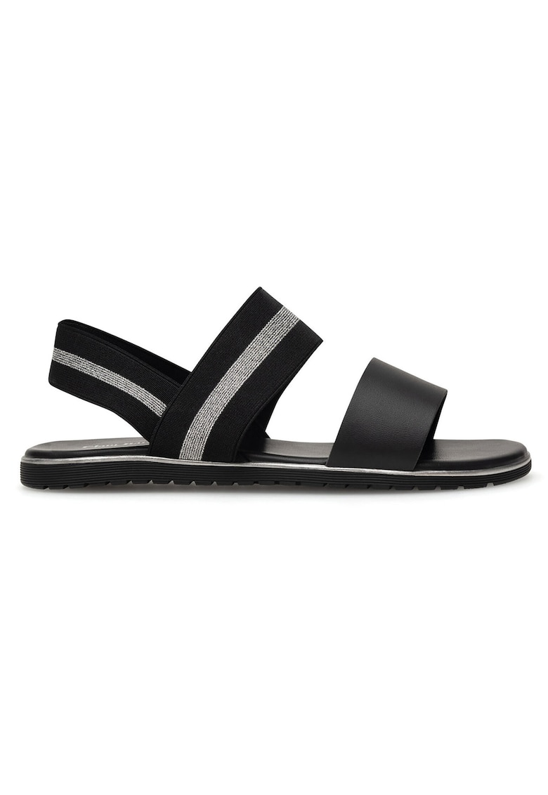 Sandale dama - negru - material textil -