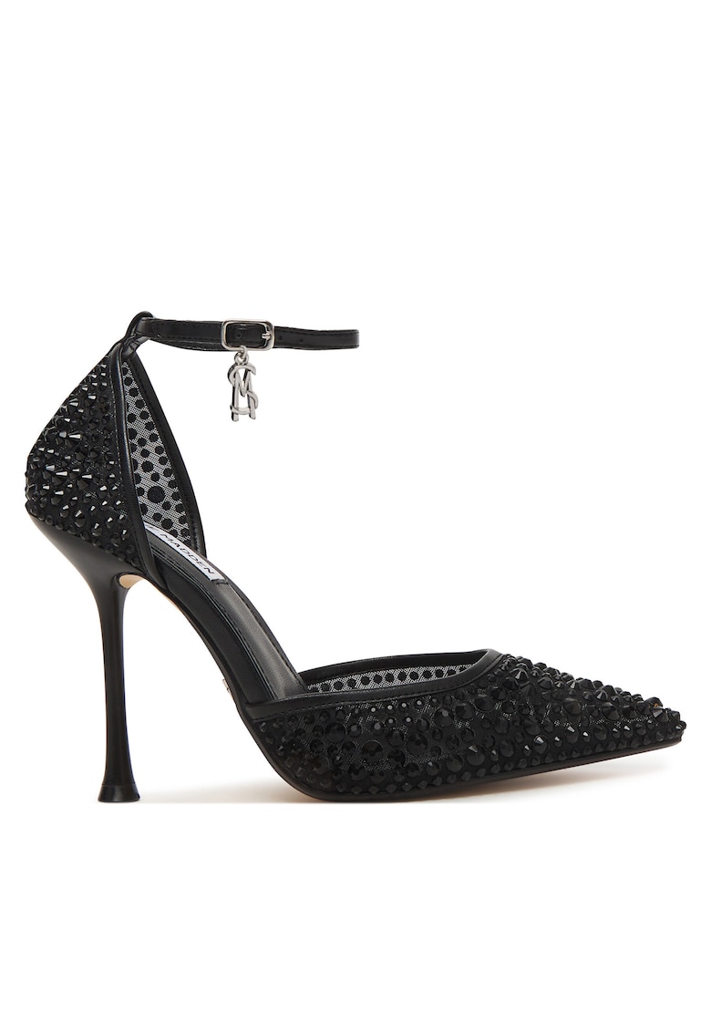 Pantofi dama - stiletto - negru - textil