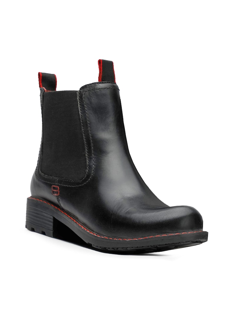 Botine de dama - piele naturala - negru -